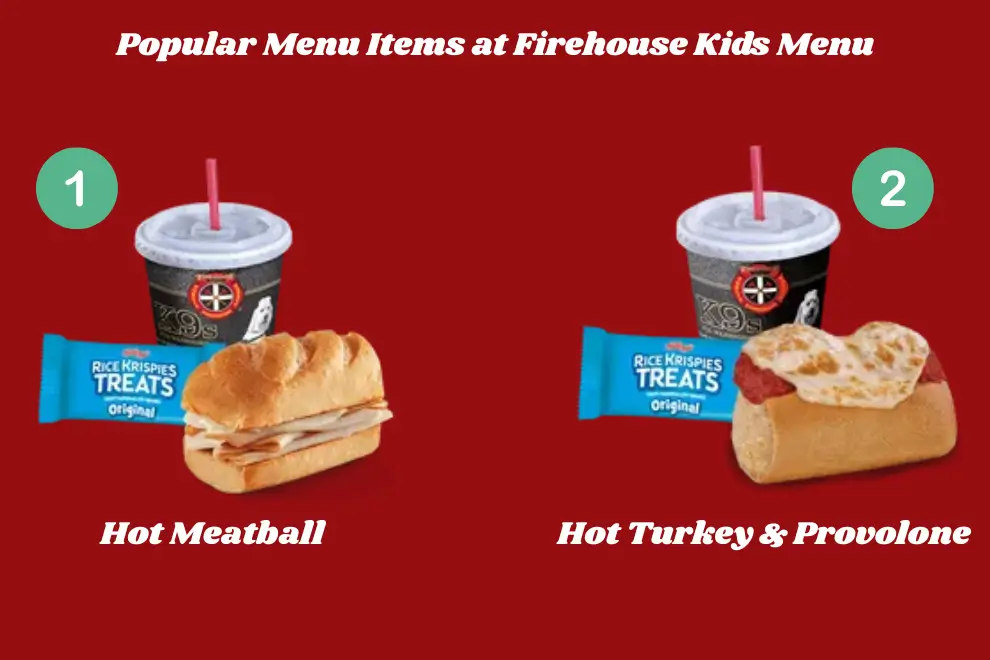 Popular Menu Items at Firehouse Kids Menu