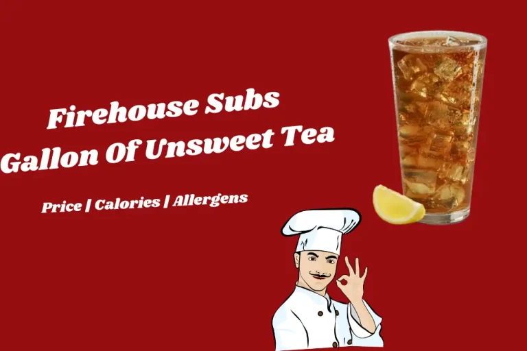 Firehouse Subs Gallon Of Unsweet Tea