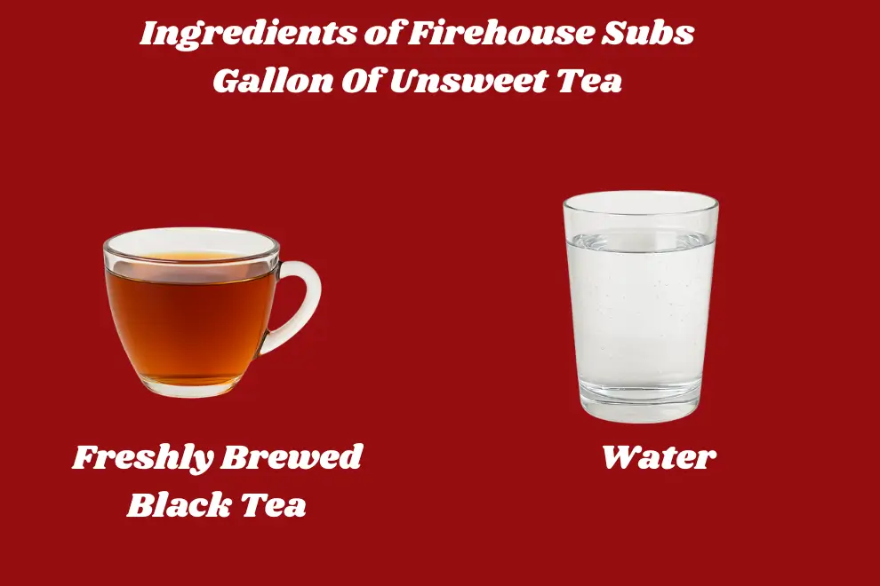 Ingredients of Unsweet Tea