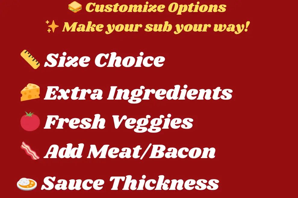 Firehouse club on a sub customization options